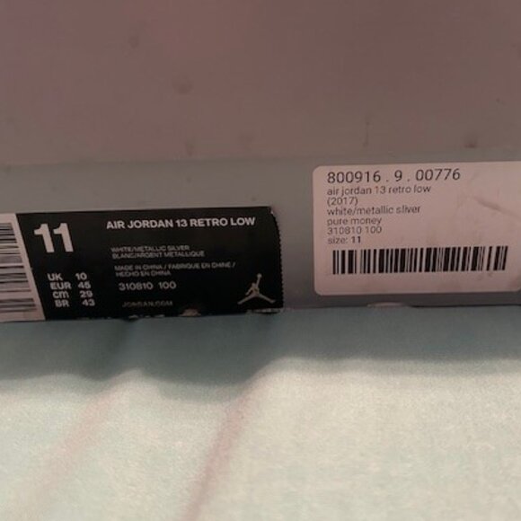 Nike Air Jordan 13 Low Retro Pure Money 310810-100 Size 11 With Original Box - Picture 11 of 13